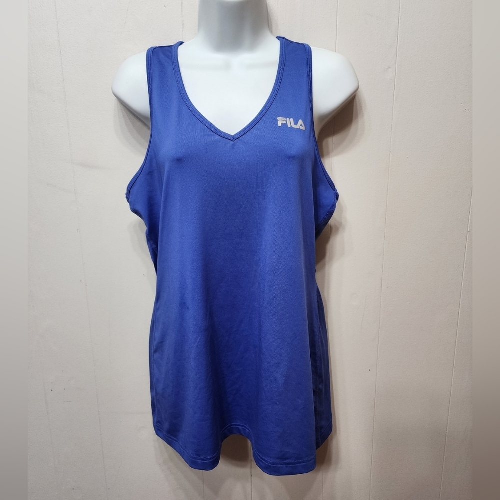 Fila Tank Top Medium Large Blue Casual Athletic Summer Sleeveless C246 - Picture 2 of 5